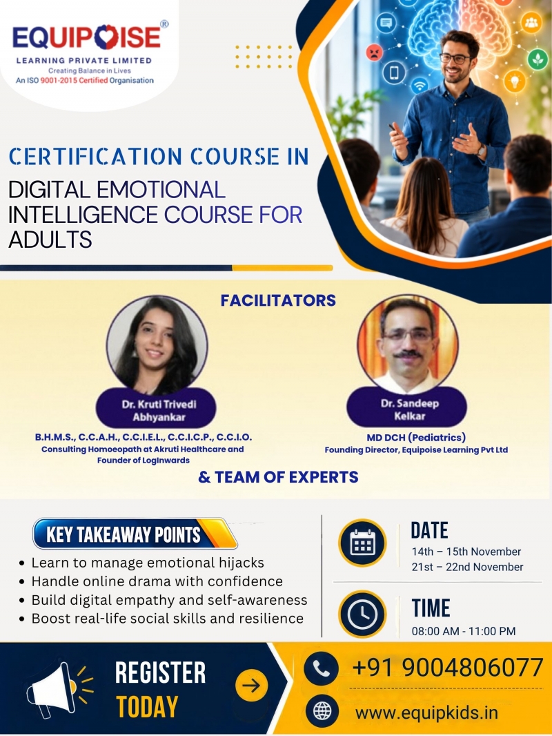 Certification course in Digital Emotional Intelligence for adults