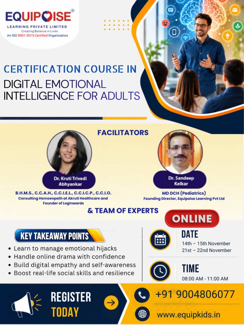 Certification course in Digital Emotional Intelligence for adults